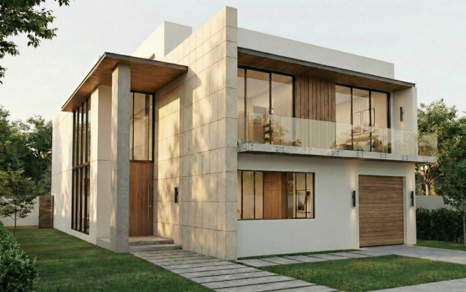 Render preliminar de la fachada Casa Miami
